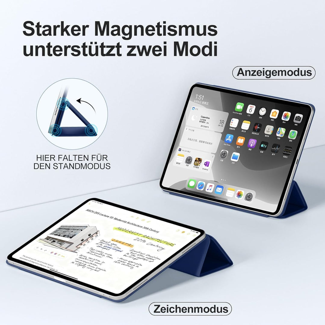 Maledan Magnetisch Hülle für iPad A16 11/10 Generation (2025 11 Zoll/ 2022 10.9 Zoll), Magnetbefesti
