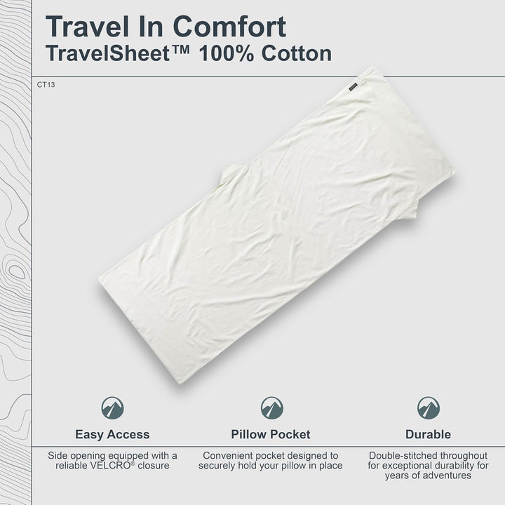 Cocoon Reisedecke aus Baumwolle, naturfarben, 213 x 89 cm, natur
