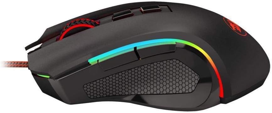 Redragon M607 Griffin Gaming Mouse, Pixart PMW3212 7200 DPI Optical Sensor, RGB Customizable Lightin