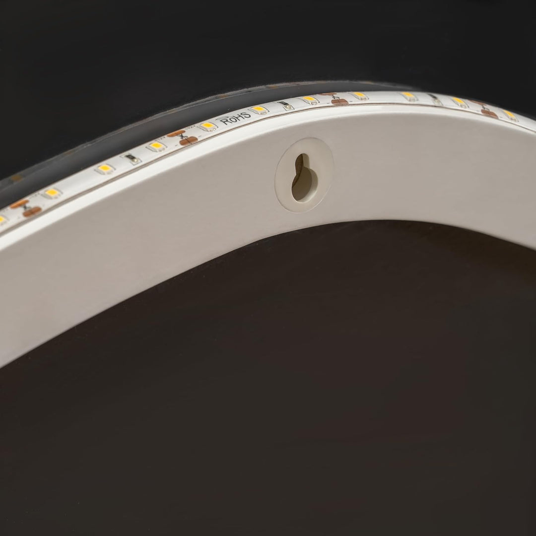 BD ART LED-Badezimmerspiegel 60x90 cm, Organische Form mit Beleuchtung, IP44, Wandspiegel für Feucht
