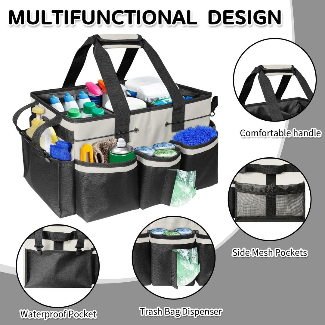 Boczif Reinigungs-Caddy-Tasche, tragbar, mit Griff, Schultergurten und Abnehmbarer Trennwand, Werkze