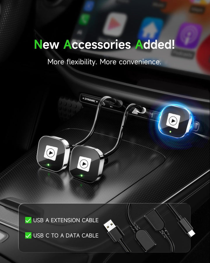 Spedal Wireless Carplay Adapter, 2 in 1 Android Auto Carplay Wireless Adapter Plug und Play, wandelt