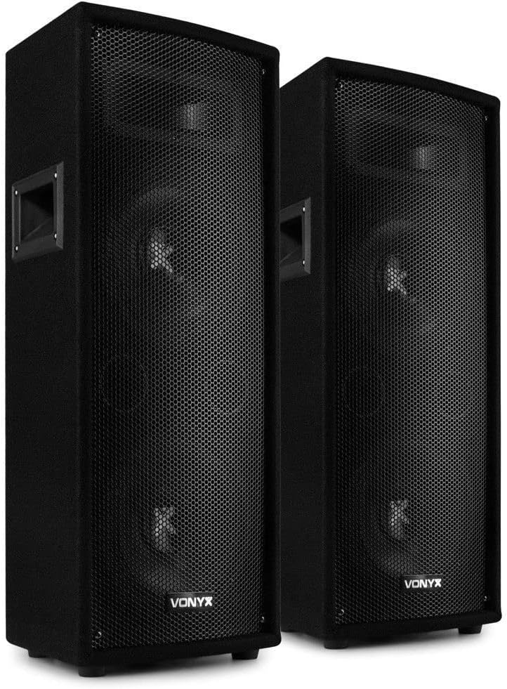 VONYX SL28 - PA Lautsprecher Box 2er Set, Passiv Speaker 2X 8 Zoll - 1600 Watt Peak - Disco Lautspre