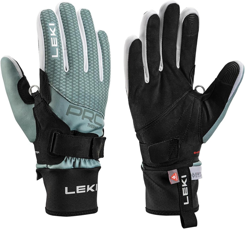 LEKI Damen PRC ThermoPlus Shark Handschuhe EU 8.5 black-ice green, EU 8.5 black-ice green