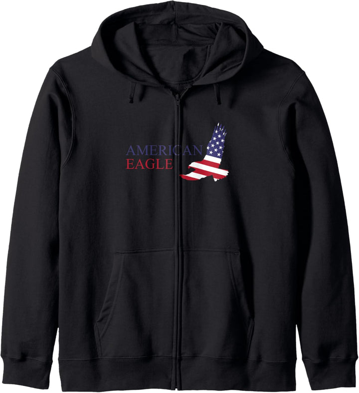Amerikanischer Weisskopfseeadler USA Flagge 4. Juli Kapuzenjacke