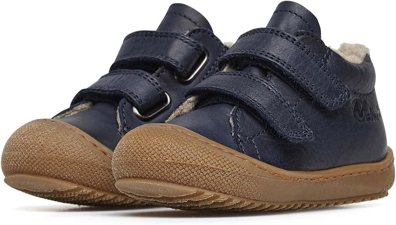 Naturino Racoon VL-Lauflernschuhe mit Wollfutter 18 EU Blau, 18 EU Blau