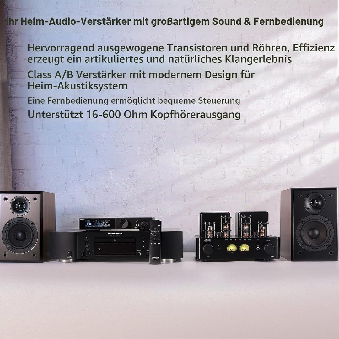 JTA50 2025 130W-Röhrenverstärker, HiFi-Verstärker der Einstiegsklasse mit BT 5.0, Fernbedienung, AUX