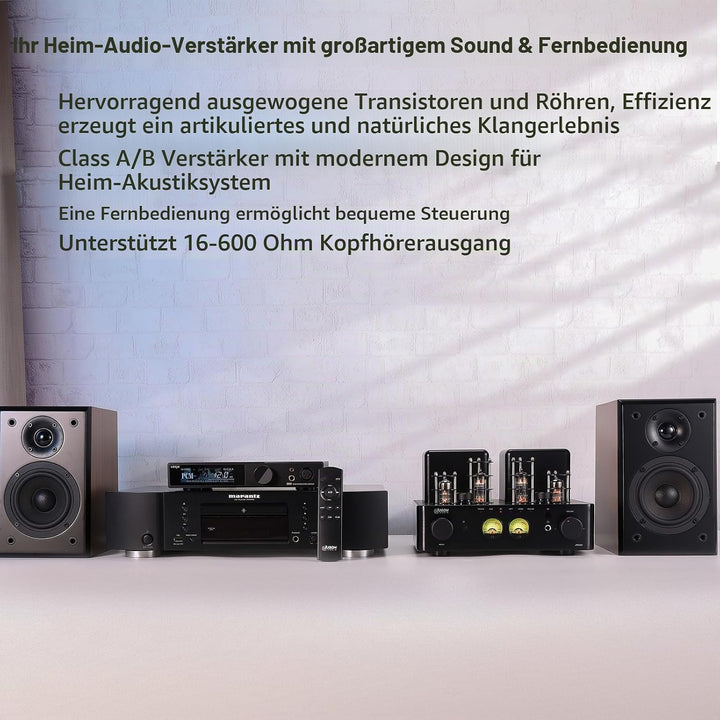 JTA50 2025 130W-Röhrenverstärker, HiFi-Verstärker der Einstiegsklasse mit BT 5.0, Fernbedienung, AUX