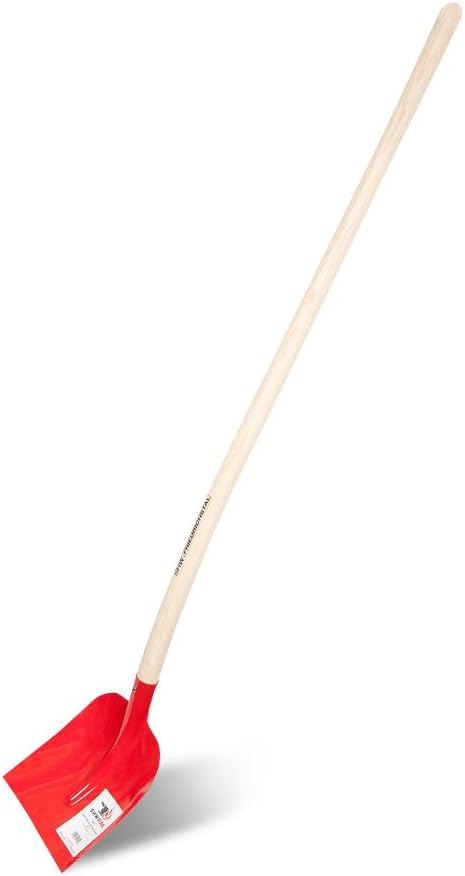SHW-FIRE Holsteiner Schaufel - gehärteter roter Stahl mit 130cm Stiel - Made in Germany, Rot