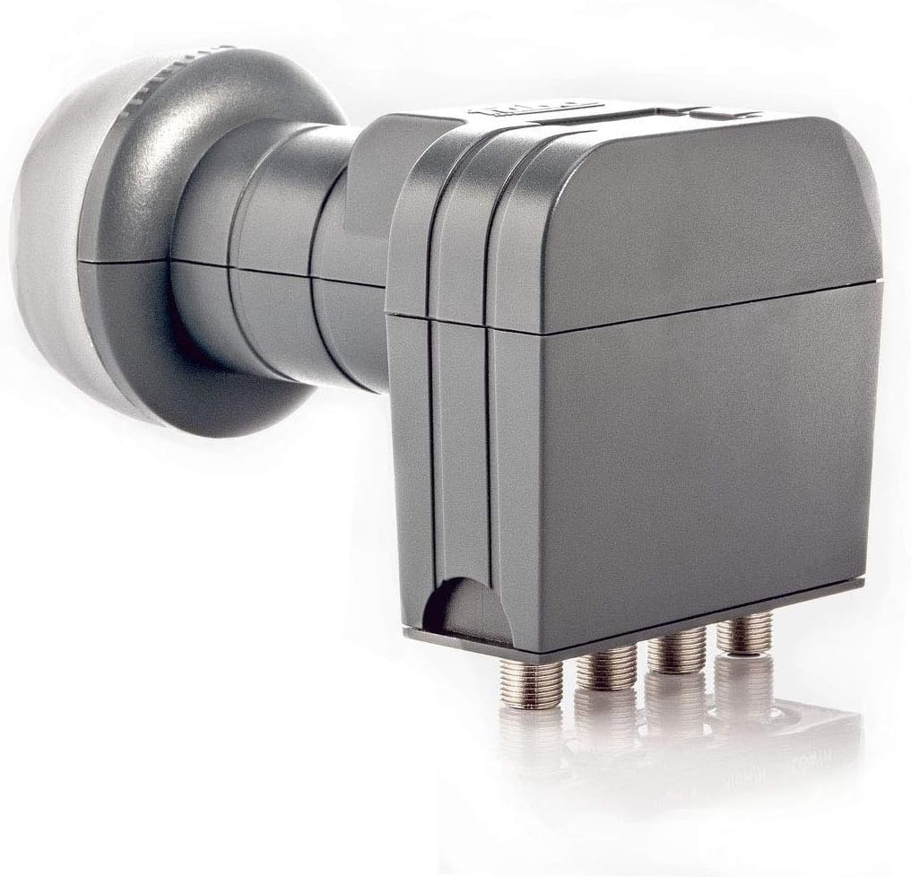 Fuba DAA 850 G Satellitenantenne 85cm Aluminium Grau DEK 417 Quad LNB Direktanschluss 4 Teilnehmer 8