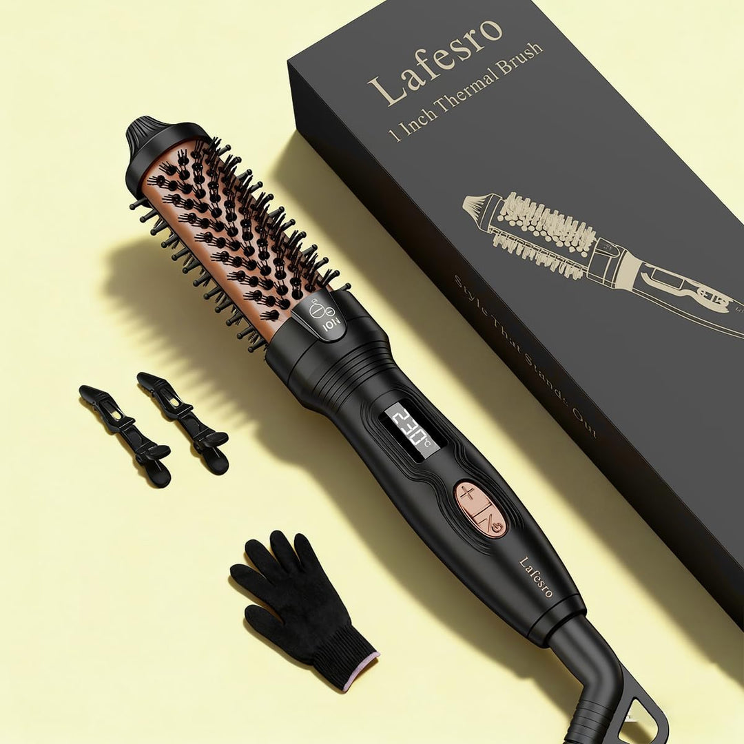 Thermobürste, MINI Thermal Brush, 27mm Heisse Bürste für Blowout-Effekt, Tourmalin-Keramik-Ion-Locke