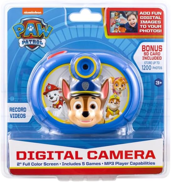 ekids Paw Patrol Kinderkamera mit SD-Karte, Digitalkamera für Kinder mit Videoaufnahme, integrierte