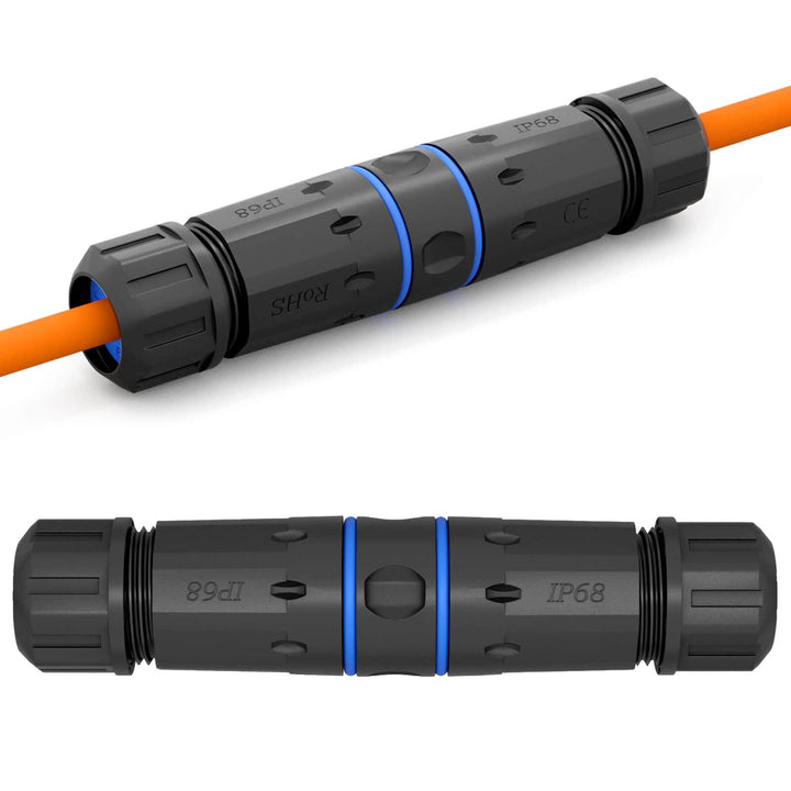 hb-digital 2X RJ45 Patchkabelverbinder CAT. 7 Outdoor IP68 Wasserdicht Ethernet Kupplung Netzwerkkab