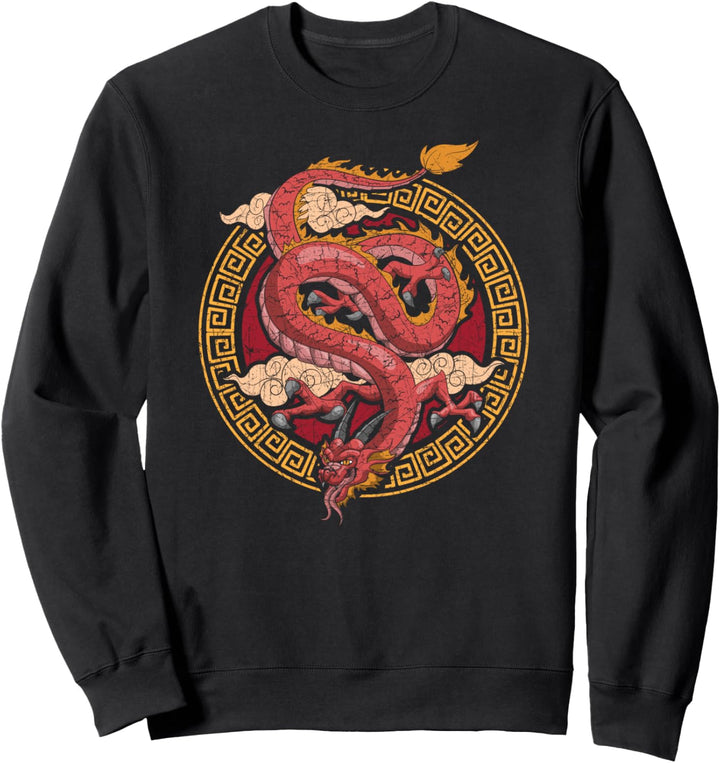 China Kultur Mystische Kreatur Asien Chinesischer Drache Sweatshirt