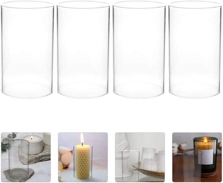 BESPORTBLE 8 Stücke Windlicht Glaszylinder Teelichtgläser Windlichtgläser Ersatz Zylinder Ohne Boden