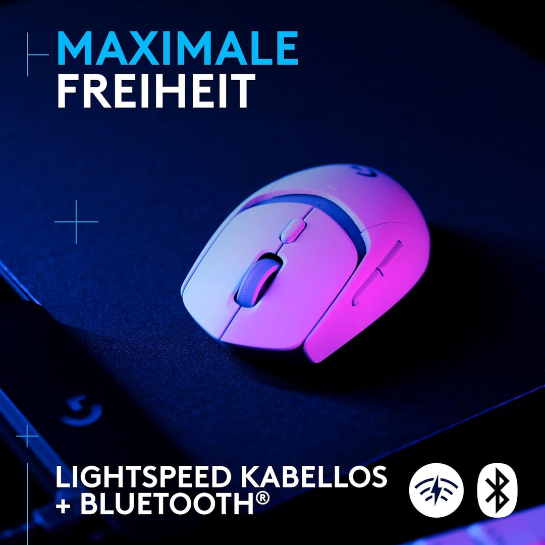 Logitech G G309 LIGHTSPEED kabellose Gaming-Maus, leicht, LIGHTFORCE-Hybridschalter, HERO 25K-Sensor