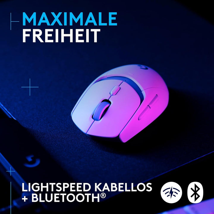Logitech G G309 LIGHTSPEED kabellose Gaming-Maus, leicht, LIGHTFORCE-Hybridschalter, HERO 25K-Sensor