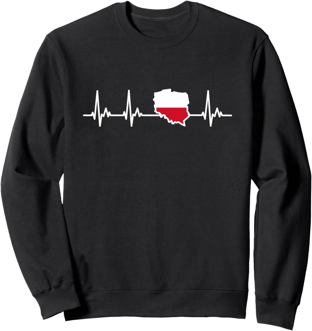 Polski Design Polnische Flagge Polen Herzlinie Polska Sweatshirt
