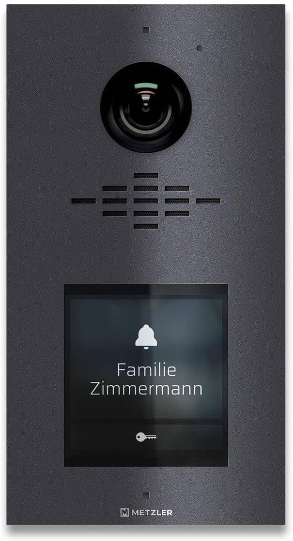 Metzler® Video-Türsprechanlage mit HD-Kamera und App-Zutritt in Eisenglimmer Db 703, vandalismussich