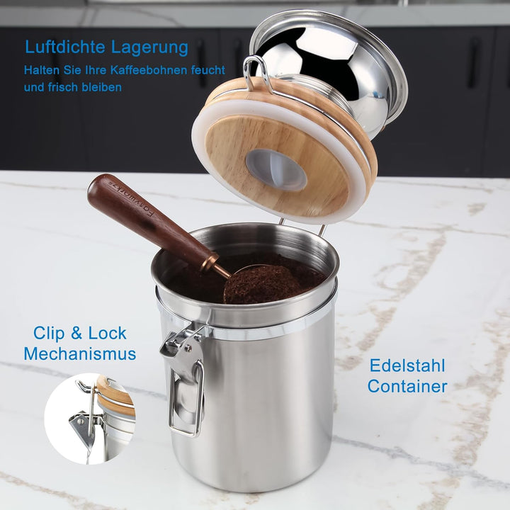Easyworkz Manuelle Kaffeemühle, mit einstellbarer Einstellung, Hand Edelstahl Kaffeebohnenmühle Werk