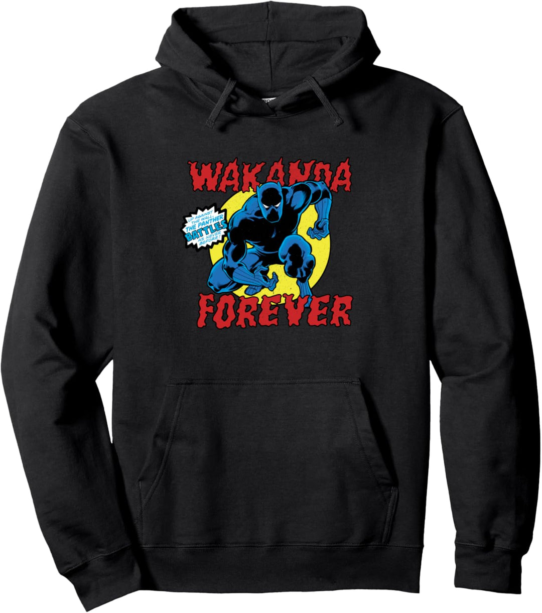 Marvel Black Panther Vintage Battle Pose Pullover Hoodie