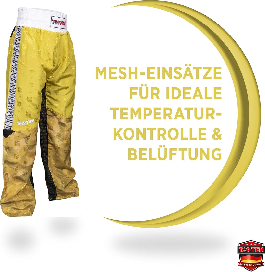 TopTen Kickboxhose „Prism“ Gelb XXL, Gelb XXL
