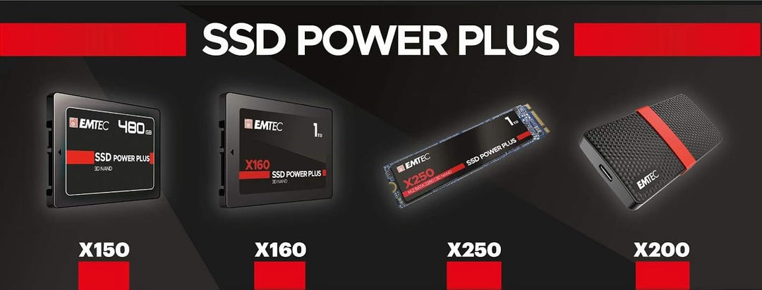 Emtec SSD M2 SATA x250 512GB Power Plus 3D NAND One size, One size