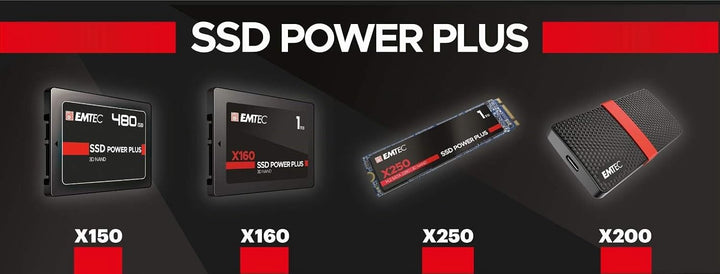Emtec SSD M2 SATA x250 512GB Power Plus 3D NAND One size, One size