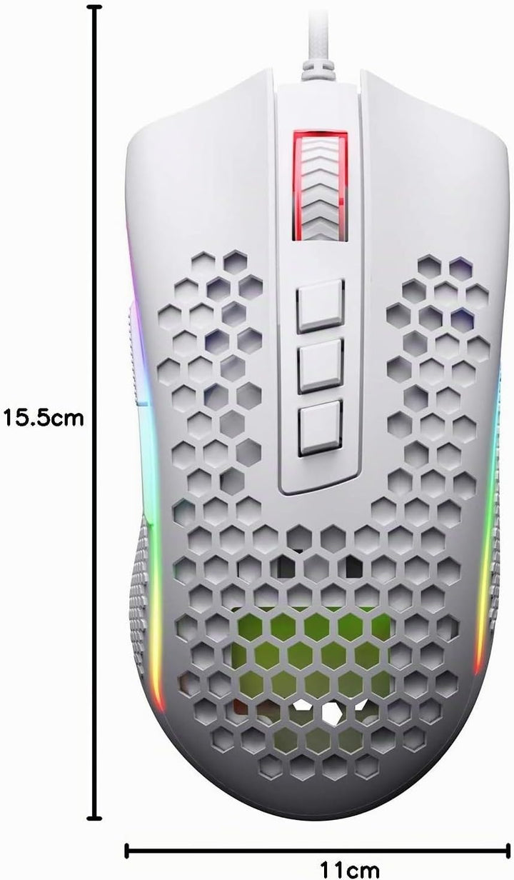 Redragon M808 Storm Leichtgewicht RGB Gaming Maus, 85g Ultraleichte Waben Design - 12.400 DPI Optisc