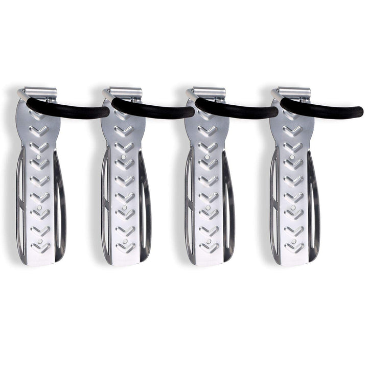 Schramm® 4 Stück Fahrradhalter Wandhalterung Silber Fahrradhalterung für 4 Fahrräder Wandhalterungen