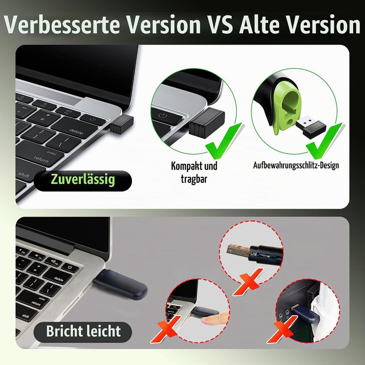 Tera Kabelloser Barcodescanner Handheld 1D Laser Wireless und USB Wired mit Akkustandsanzeige, Extra