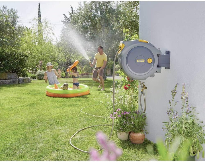 HOZELOCK - Wandschlauchbox Auto Reel 30 M: Automatische Aufrollung. Einfache Installation. Inkl. Sch