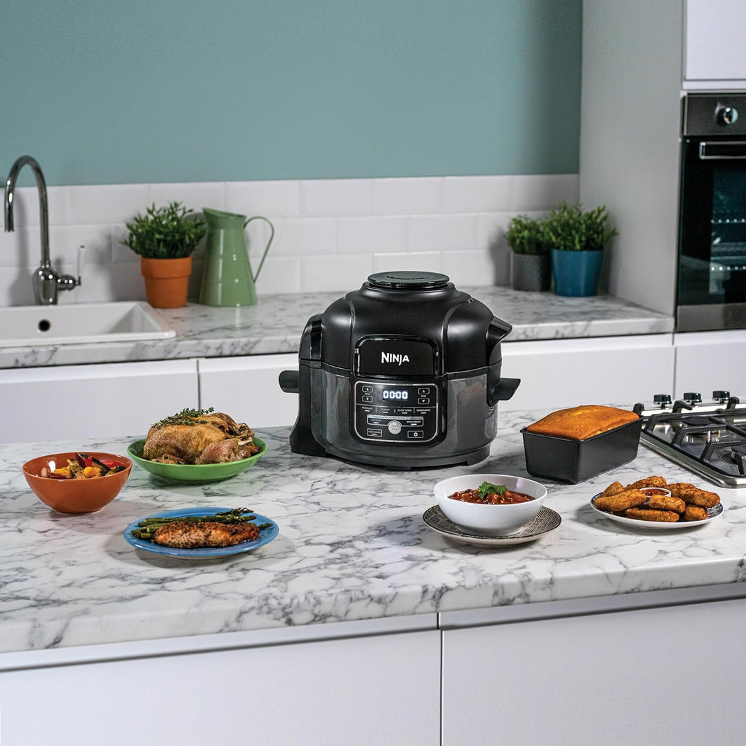Ninja Foodi MINI Multikocher, 4,7L, 6-in-1 Multicooker, Pressure Cooker Schnellkochtopf, Airfryer He