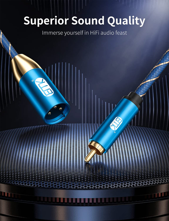 EMK RCA auf XLR Kabel Subwooferkabel Coaxial Stecker auf XLR Stecker Mikrofonkabel Koaxial Audiokabe