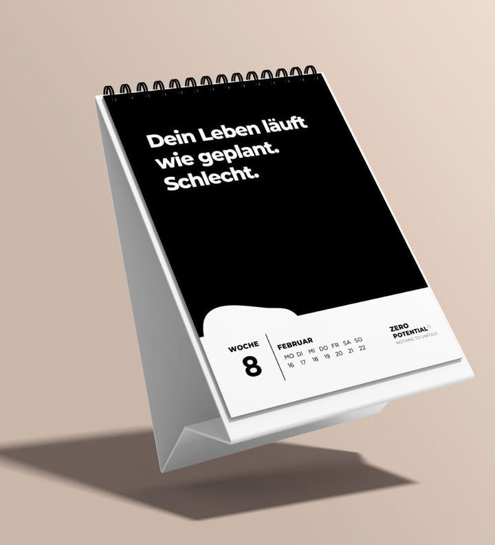 Demotivierender Tischkalender 2026 | 52 Wochen mit 52 unmotivierendenden Sprüchen Träume nicht dein