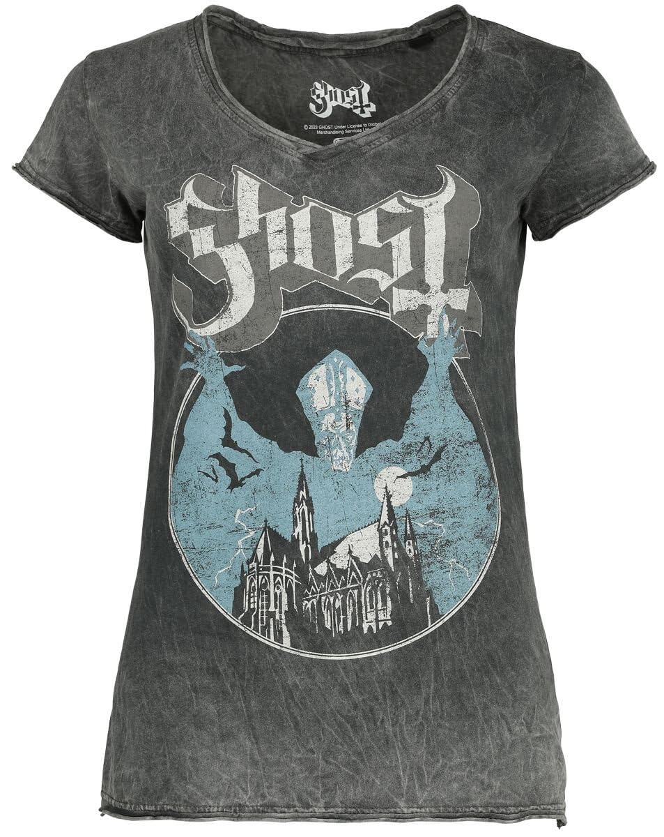 Ghost Opus Frauen T-Shirt grau Band-Merch, Bands M Grau, M Grau