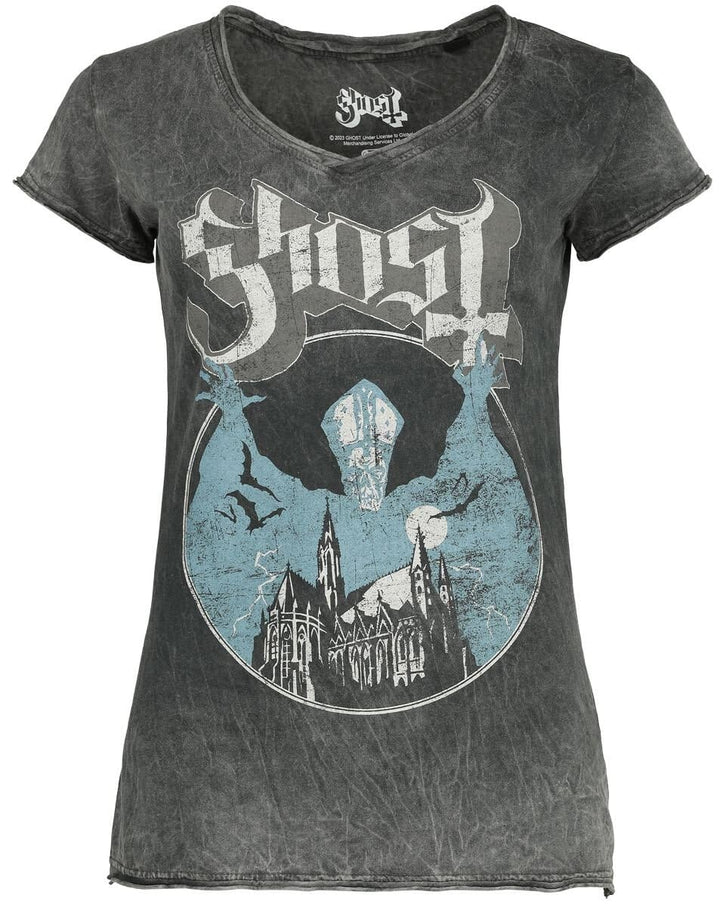 Ghost Opus Frauen T-Shirt grau Band-Merch, Bands L Grau, L Grau