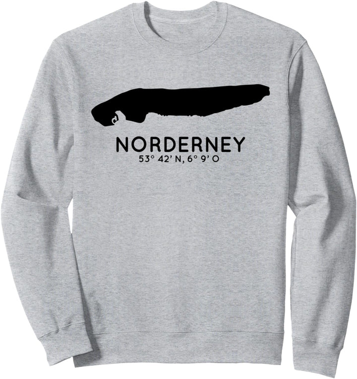 Norderney Urlaub Ostfriesische Insel Koordinaten Karte Sweatshirt