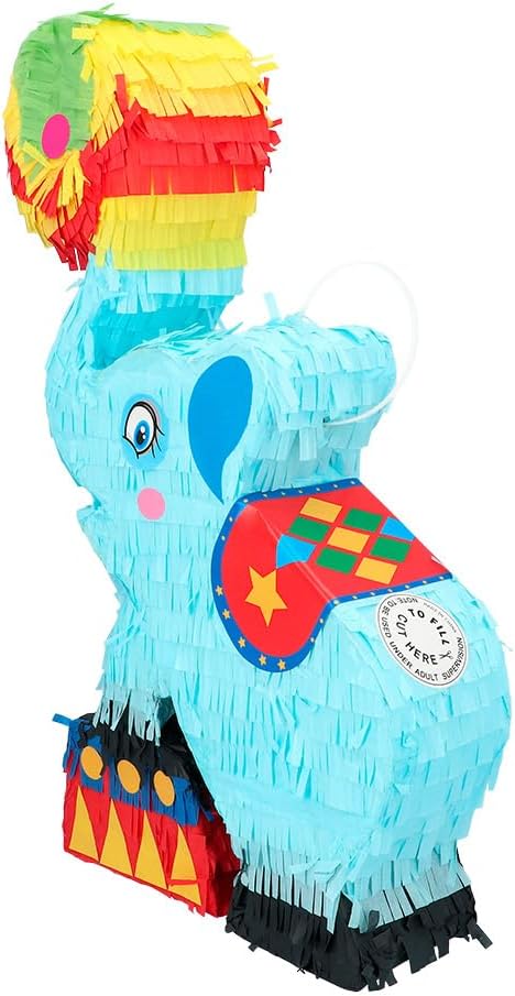 Boland 30979 - Pinata Zirkus Elefant, 26 x 8,5 x 45 cm, Hängedeko, Dekoration für Geburtstag, Mottop