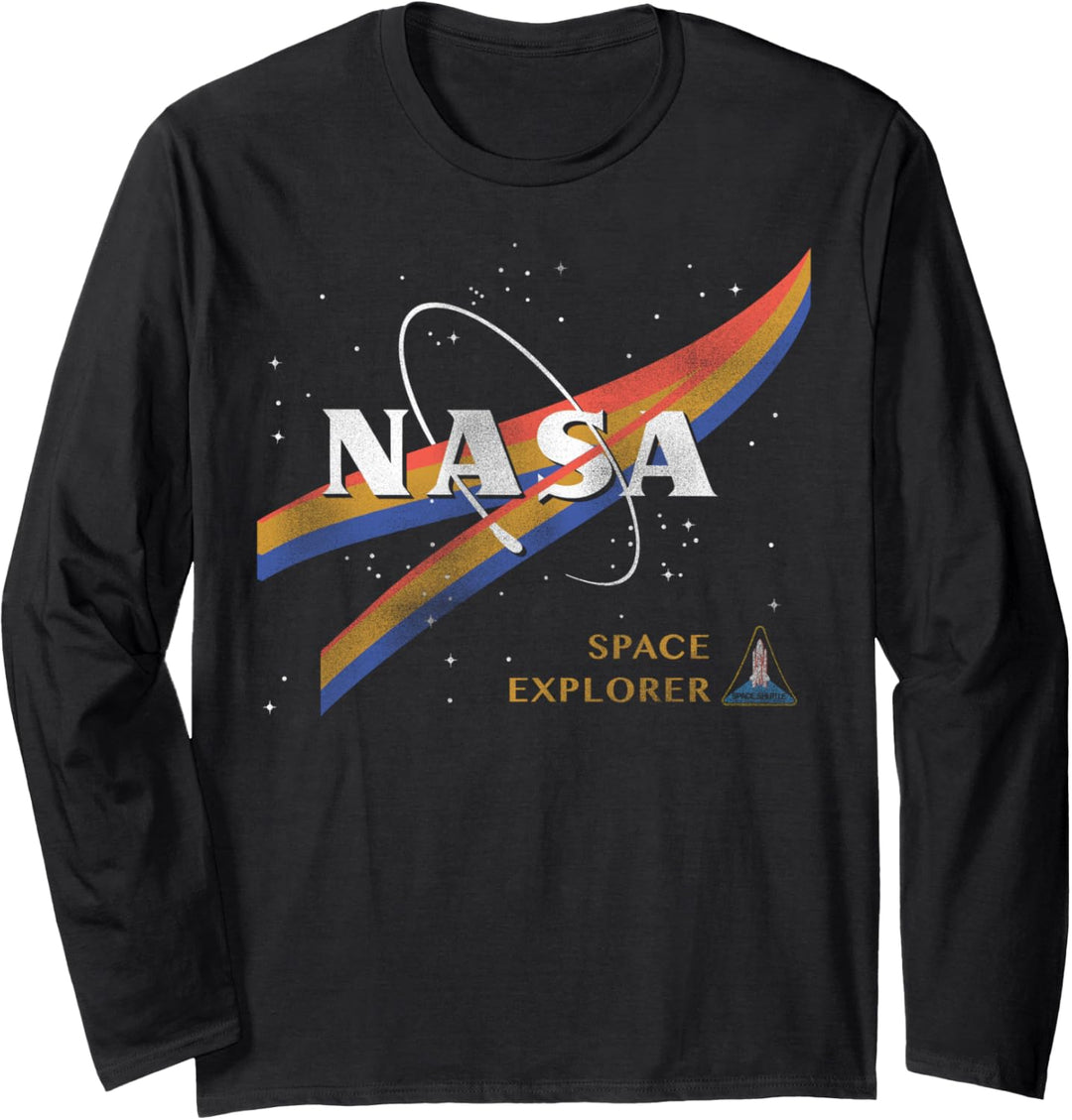 NASA Retro Chevron Space Shuttle Logo Langarmshirt