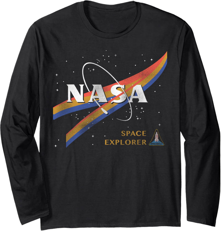 NASA Retro Chevron Space Shuttle Logo Langarmshirt