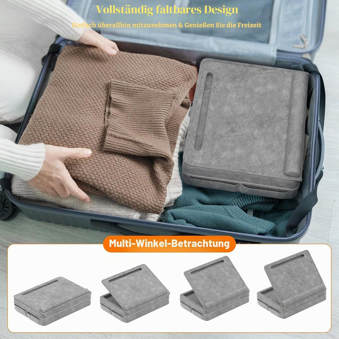 KDD Laptopkissen Schoss mit Aufbewahrung, Laptop Tisch für Bett/Sofa/Couch, Verstellbarer Laptop Unt