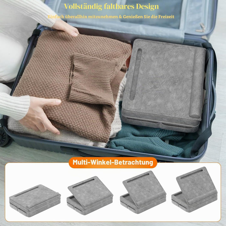 KDD Laptopkissen Schoss mit Aufbewahrung, Laptop Tisch für Bett/Sofa/Couch, Verstellbarer Laptop Unt