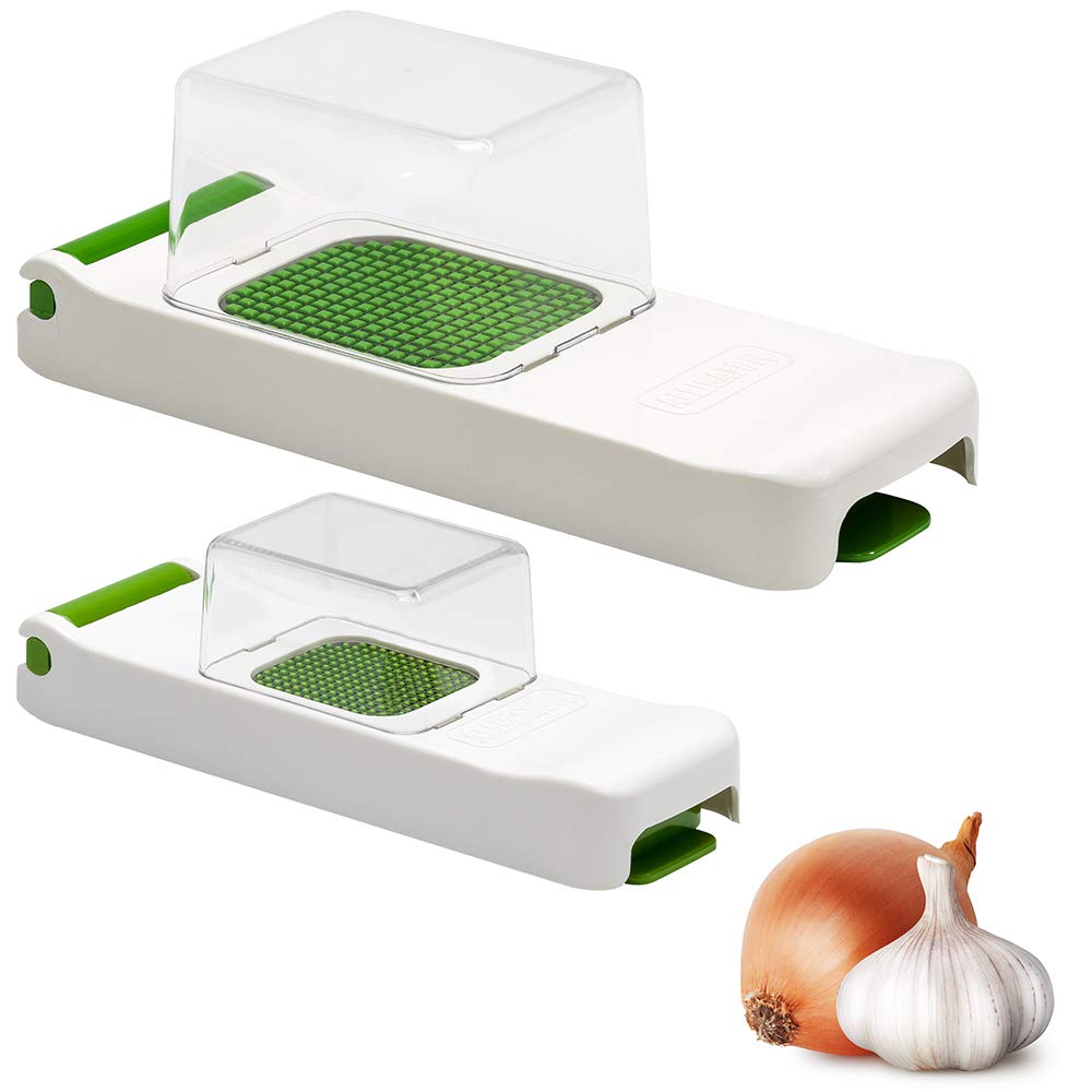 ALLIGATOR 3007 - 2-er Set Multifunktionsschneider mit Auffangboxen - Mini & Original - Gemüse- und Z