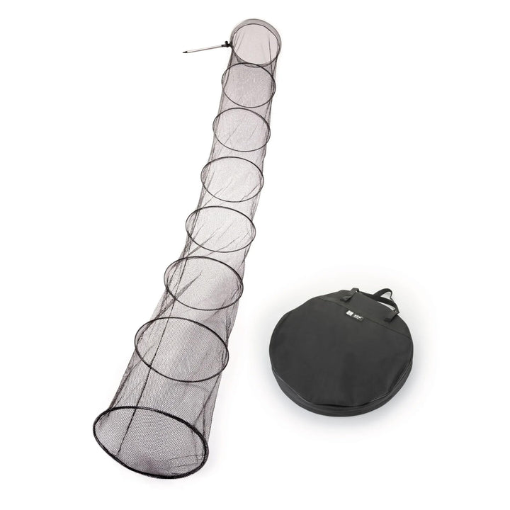 Zite Fishing Setzkescher Gummiert 3,50m | Fischnetz Setz Ansitz mit Tasche &amp; Erdspeer | Fischschonen