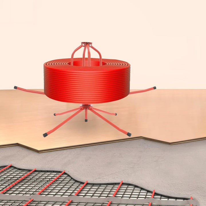 Schlauchtrommel für Fussbodenheizung, max. 150 kg, Spender für PEX PERT 8-32 mm, schnelle Installati