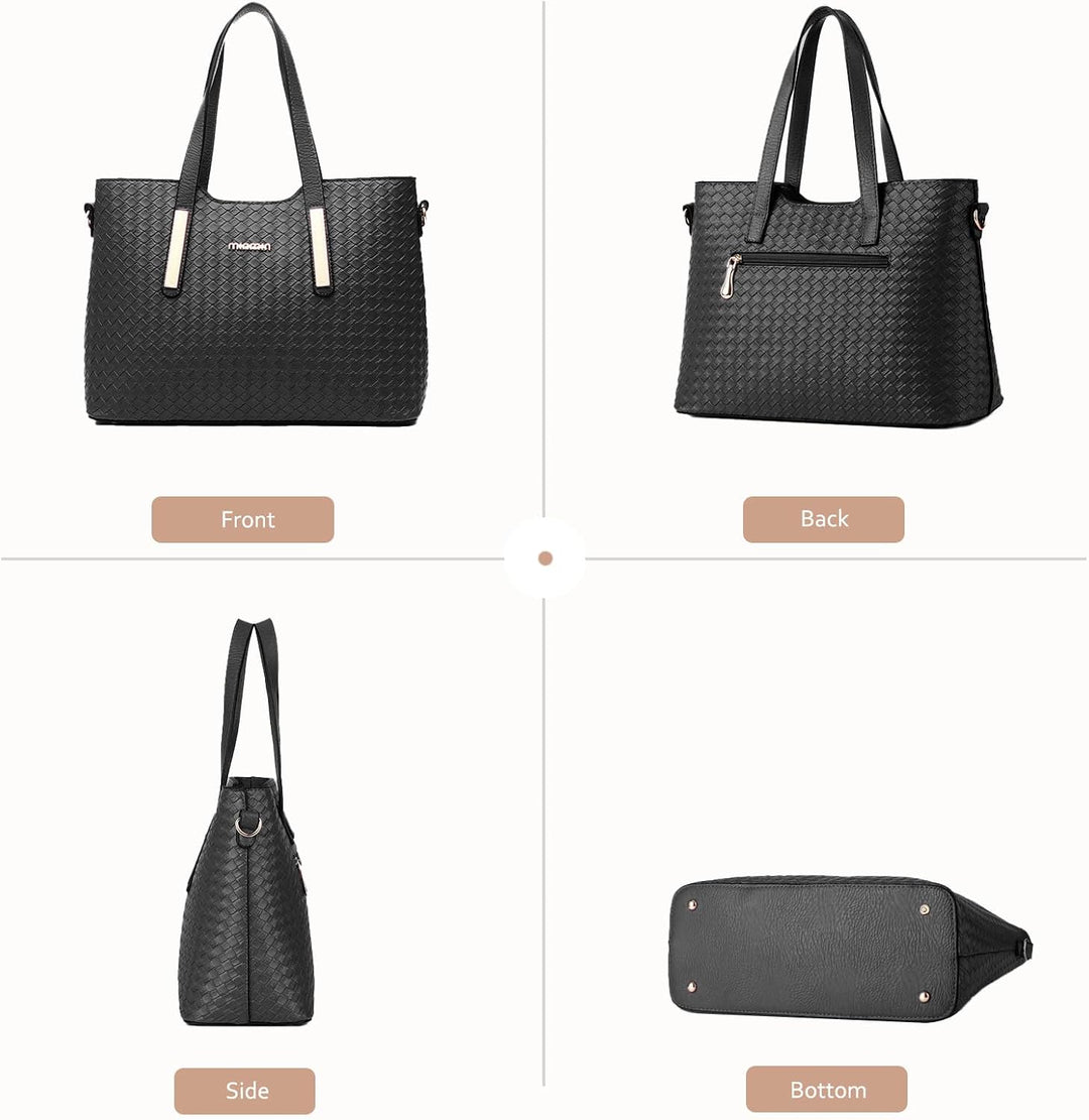 NICOLE & DORIS Damen Handtaschen 3 Stück Handtasche Set für Damen Totes Taschen Umhängetaschen Schul