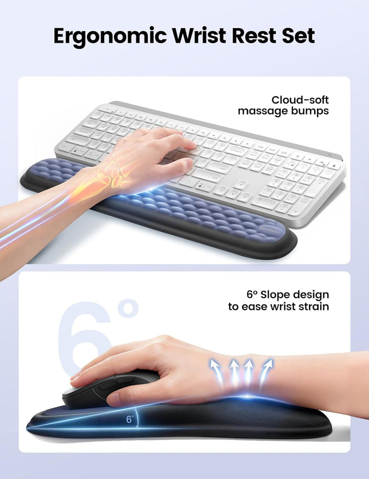 MEATANTY Mauspad mit Gelkissen, Ergonomisches Mousepad Handauflage [Schmerzlinderung] [Gesunde Haltu
