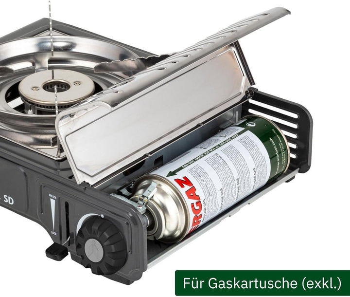 BRUNNER: Gas-Kochplatte Einflammig Outdoor - Mit Piezozündung 2,2 kW - Gasherd Mit Zündsicherung - D