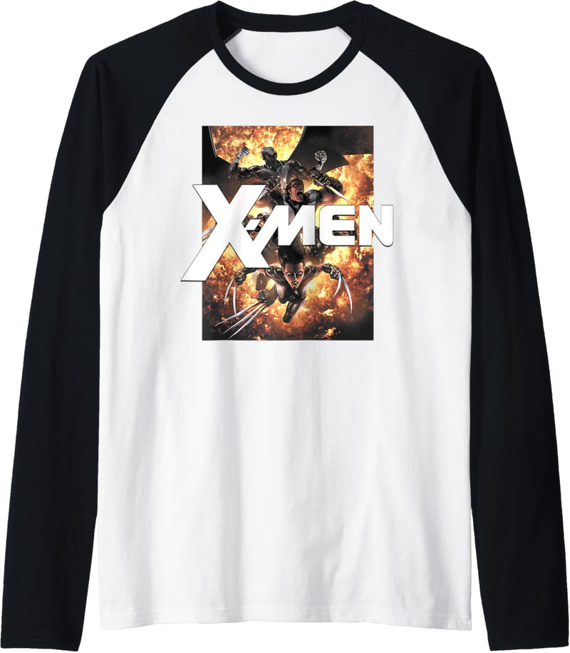 Marvel X-Men Wolverine & Darkhawk Explosion Raglan